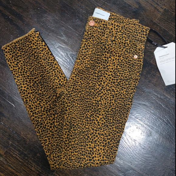 Current/Elliott Denim - Current Elliott Animal Print Skinny Jeans